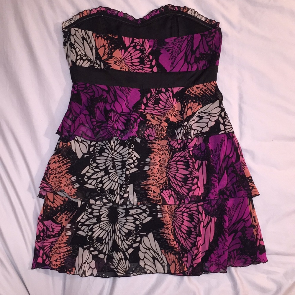 Forever21 Strapless Floral/Butterfly Dress - Picture 2 of 5